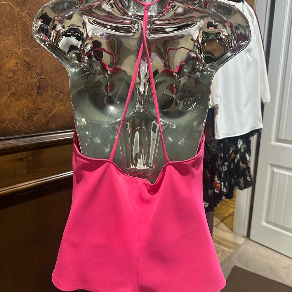 SIZE M Amanda Uprichard Pink Sleeveless Tank Top