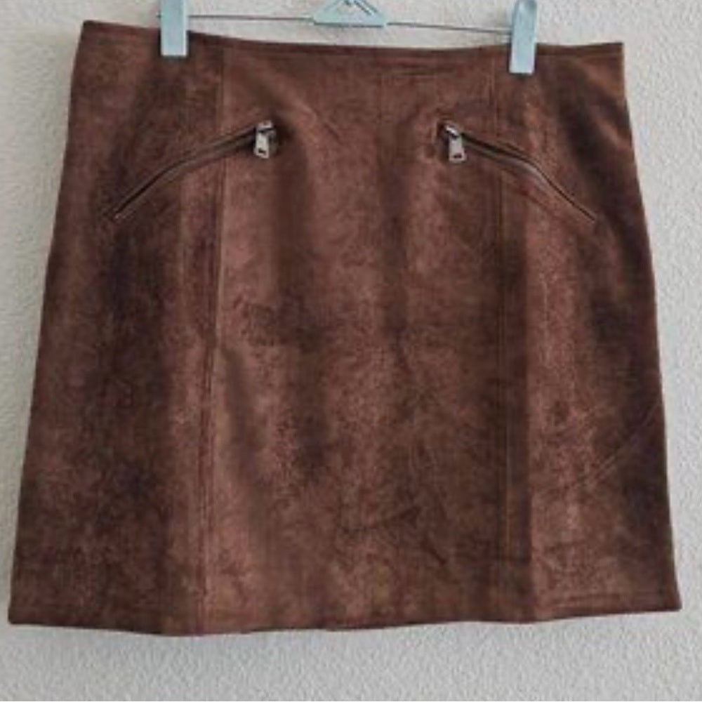 NWT SIZE 4/27 Tractr Brown Pencil Mini Skirt Work