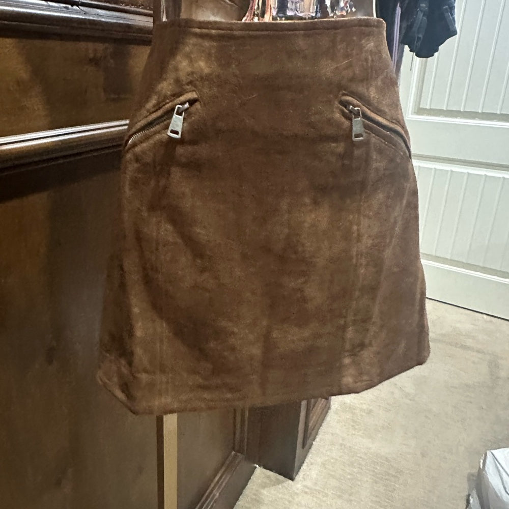 NWT SIZE 4/27 Tractr Brown Pencil Mini Skirt Work