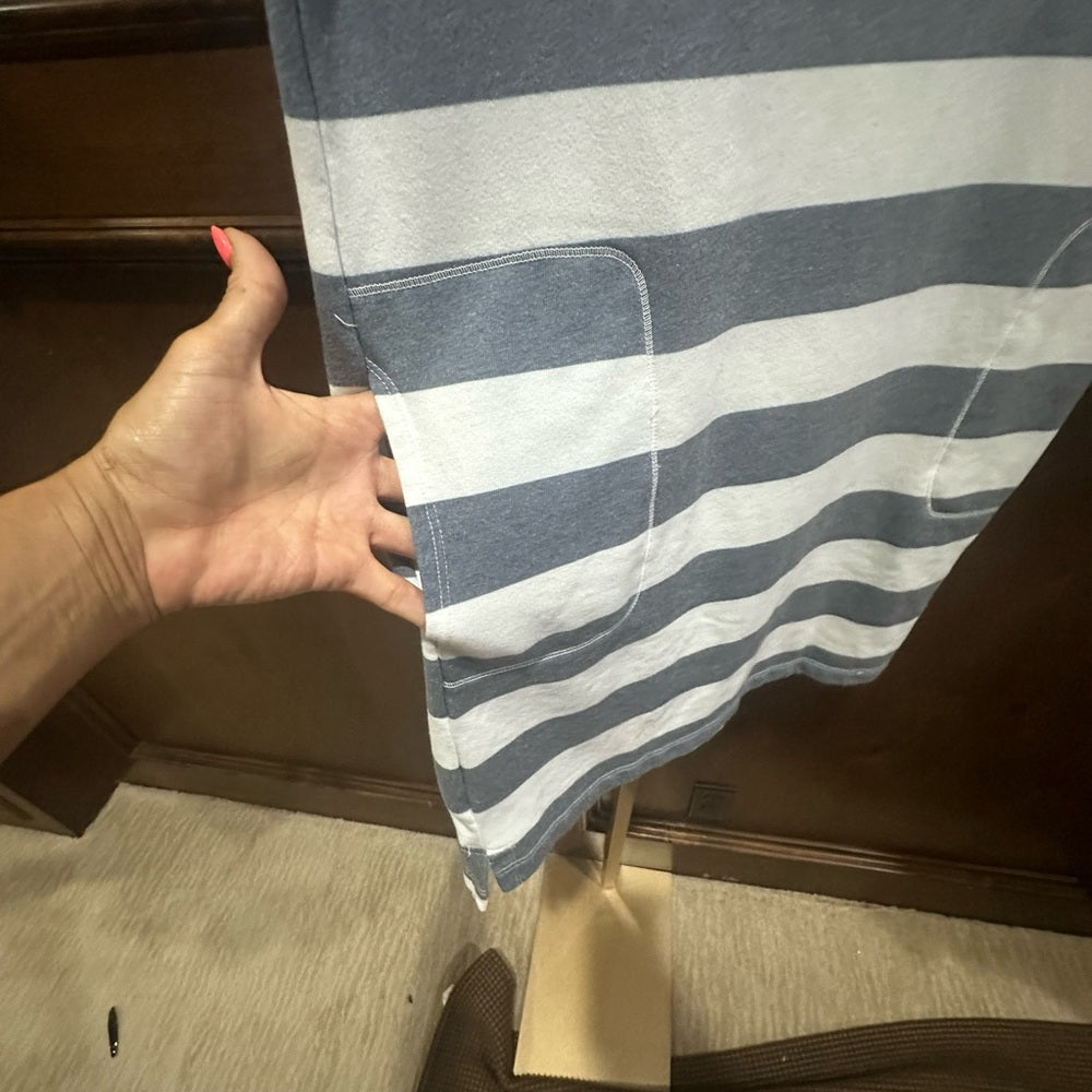 NWT SIZE L Sundry Blue and White Striped Mini Dress