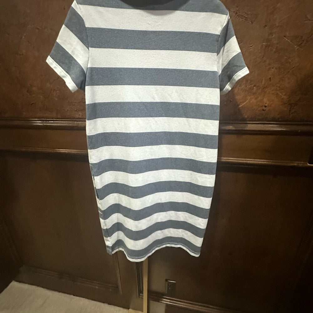 NWT SIZE L Sundry Blue and White Striped Mini Dress
