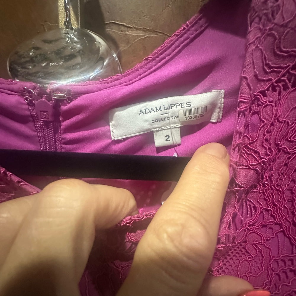 SIZE 2 Adam Lippes Pink Long Sleeve Boxy Blouse