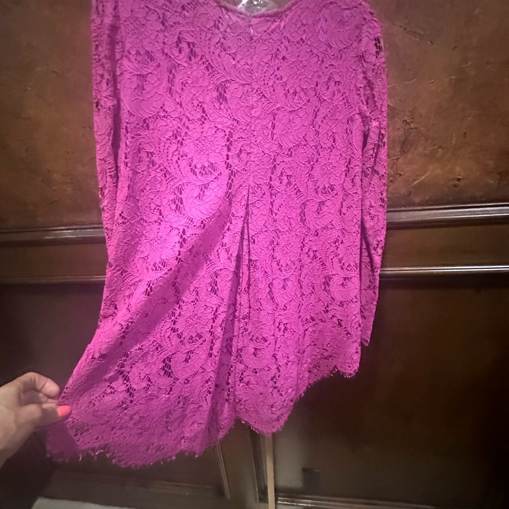 SIZE 2 Adam Lippes Pink Long Sleeve Boxy Blouse