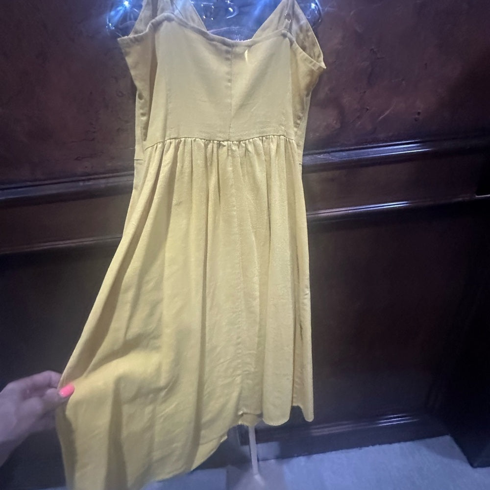 SIZE XS ROLLA'S Yellow Spaghetti Strap Midi Sundress