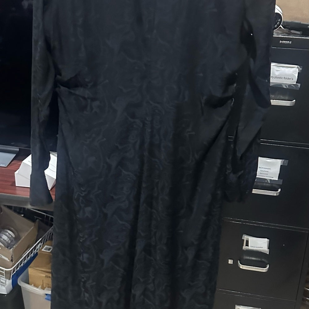 NWOT SIZE S Halogen Black Buttoned Long Sleeve Shirt Dress