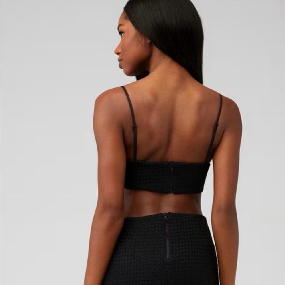 NWT SIZE XS Bardot Black Push-Up Bralette with Plunge Neckline