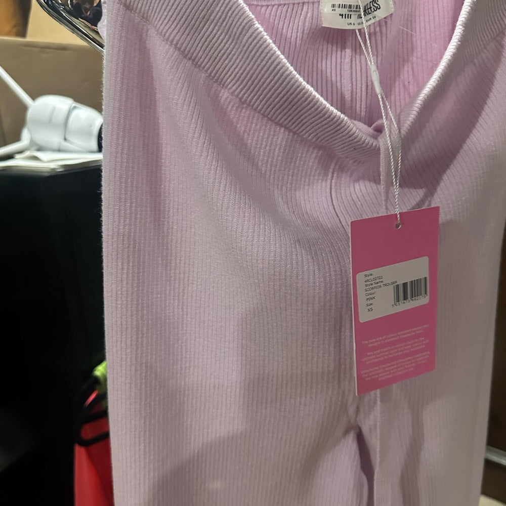 NWT SIZE XS Chic Pink Wide Leg Jumpsuit with High-Rise Waist
