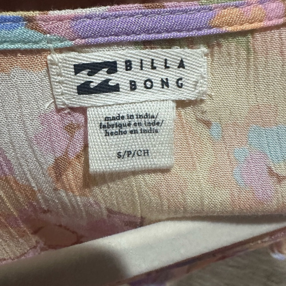 NWOT SIZE S/P Billabong Orange and Purple Wrap Sundress