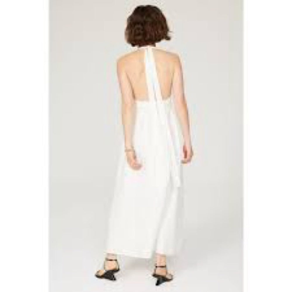 SIZE 14 White V-neck Sleeveless Midi Sundress for Brides