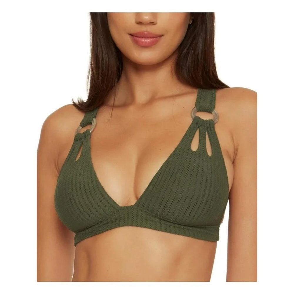 NWT SIZE L BECCA Green Plunge V-Neck Bra Intimates