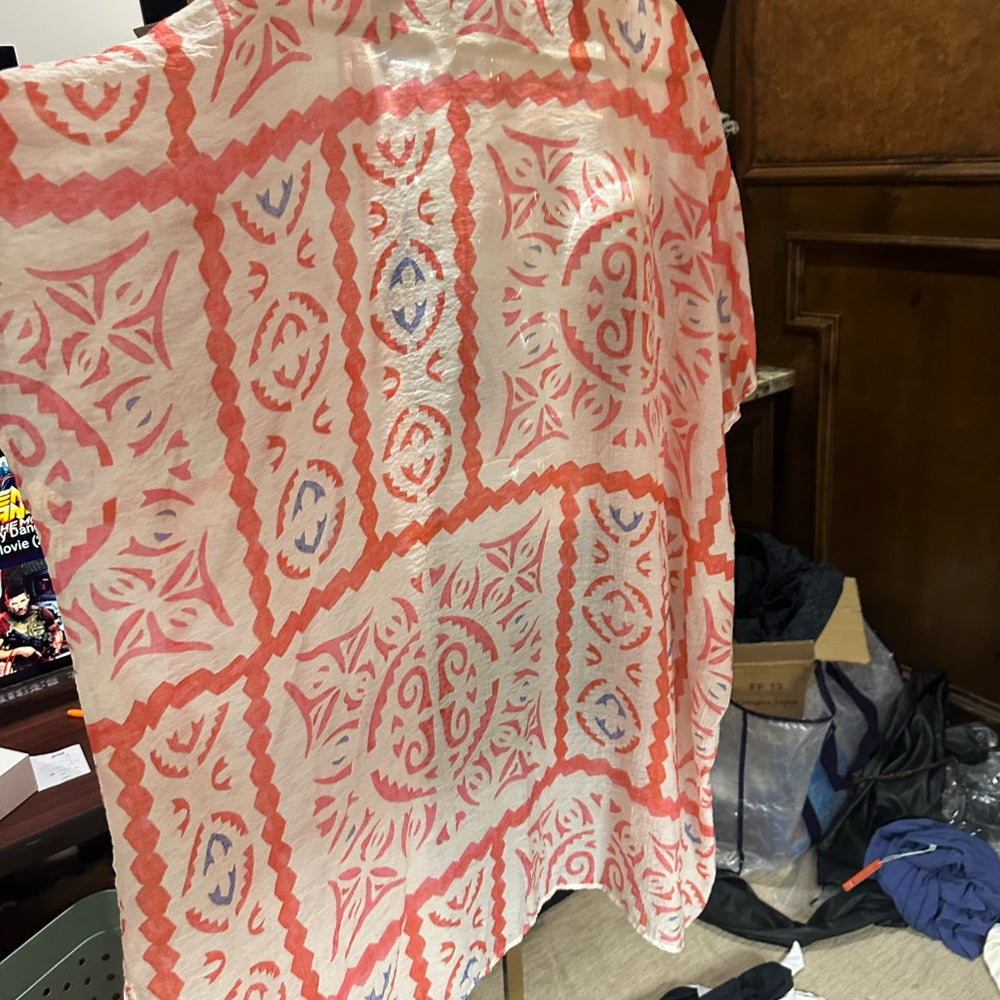 NWOT SIZE M/L Kori Blue and Orange Bohemian kimono