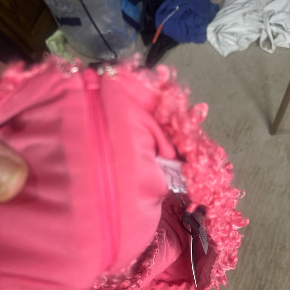 NWOT SIZE XS Pink Textured Bandeau Top
