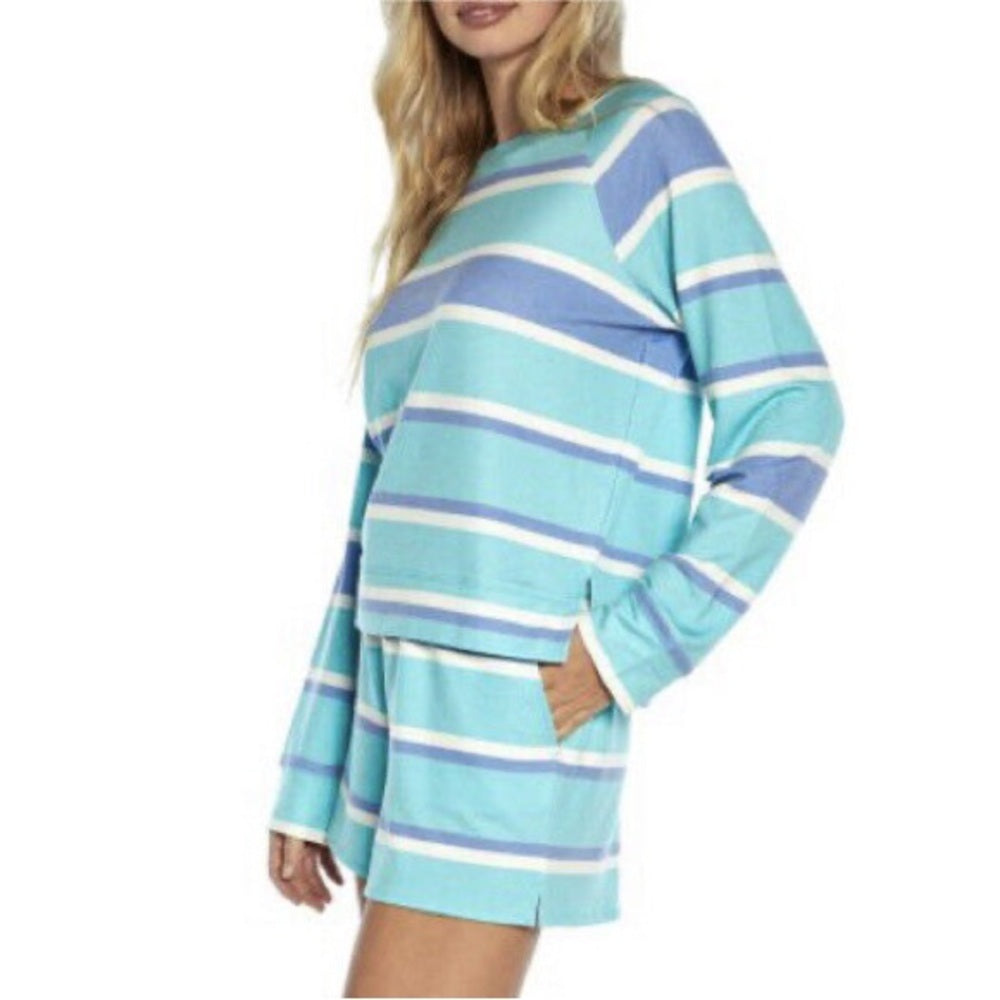 NWT SIZE L-XL-XXL Wildfox Blue and White Striped Loungewear Set