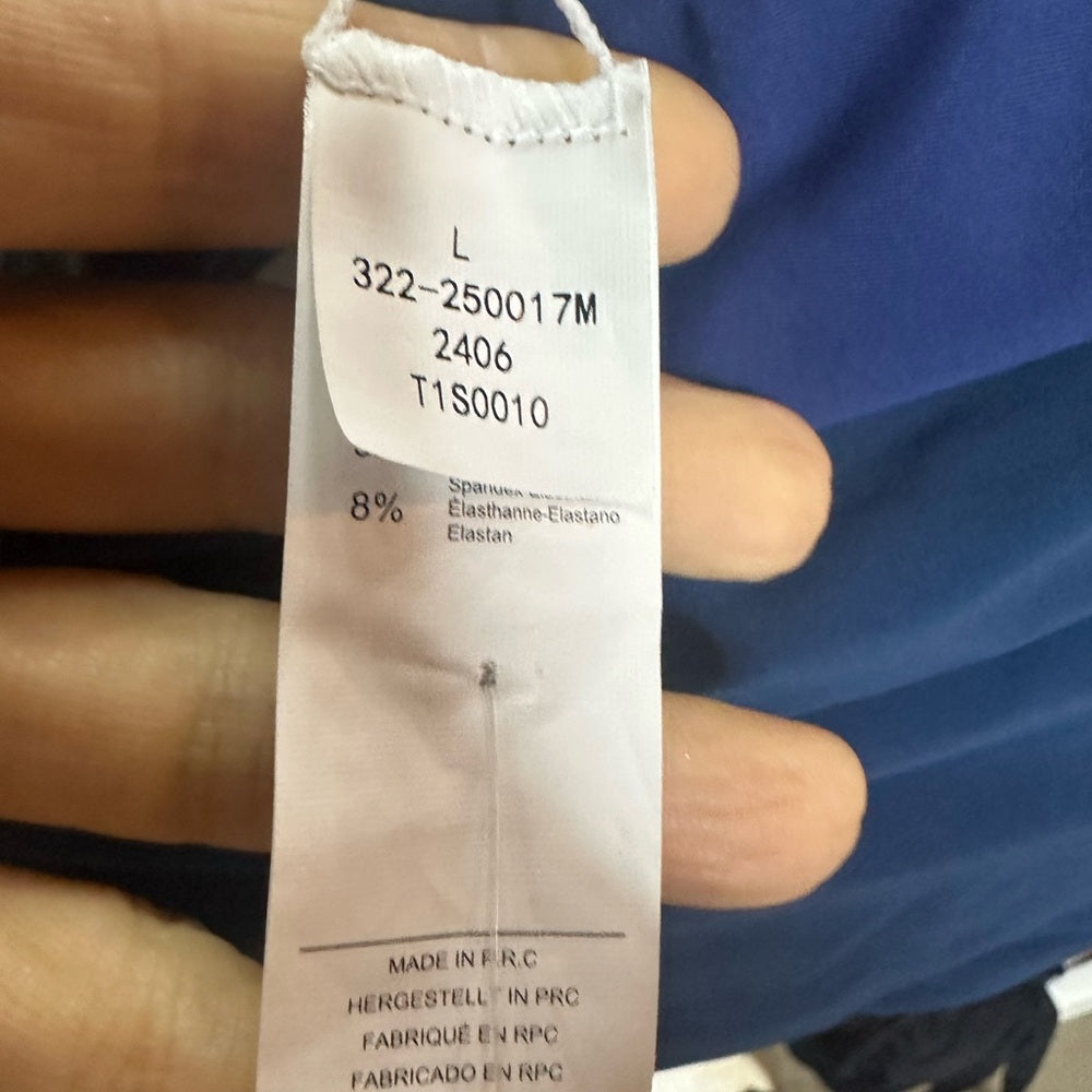 NWT SIZE L Cupshe Blue and Yellow One Piece Swimwear with Tropical Flair