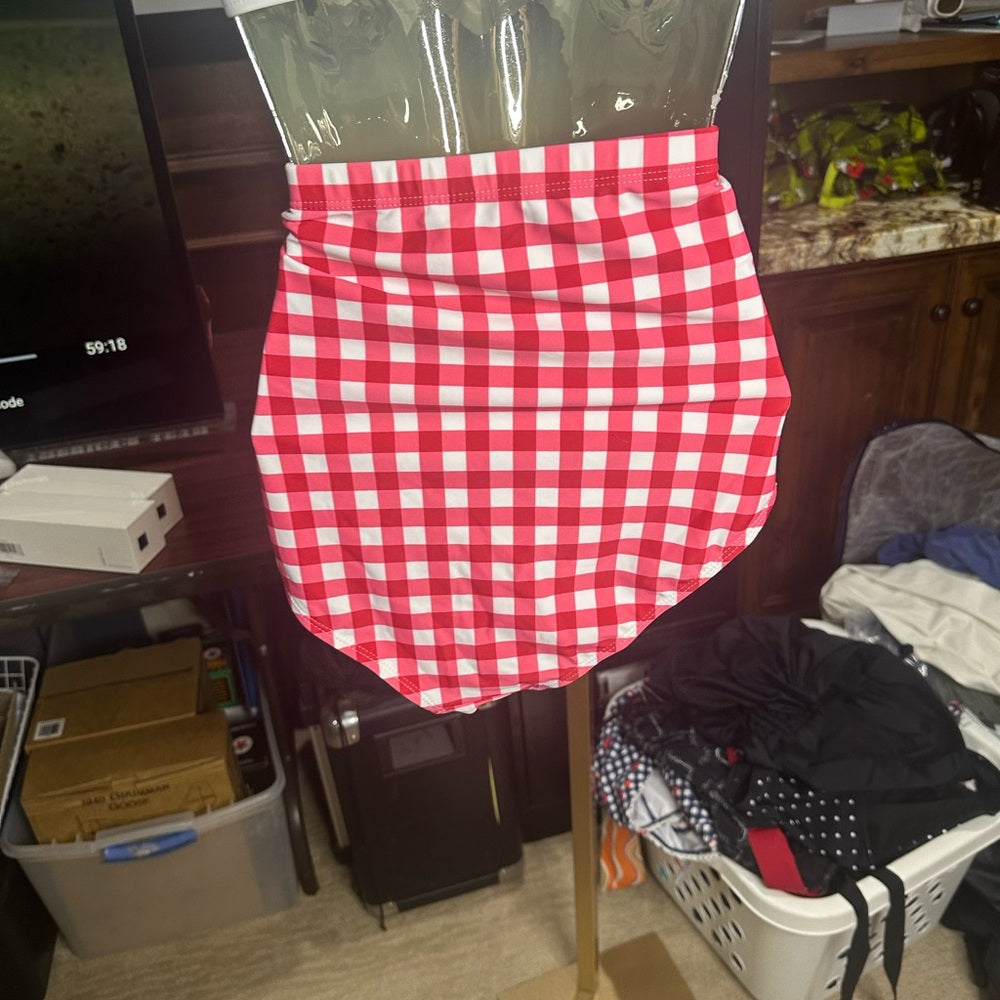 NWT SIZE XXL Retro Red and White Gingham Bikini