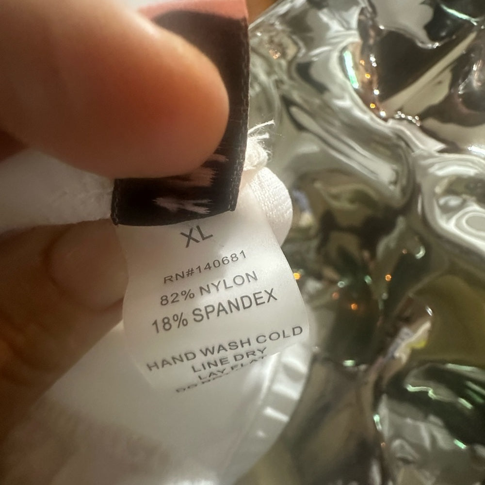 Unique Vintage White Off-Shoulder Bikini Top