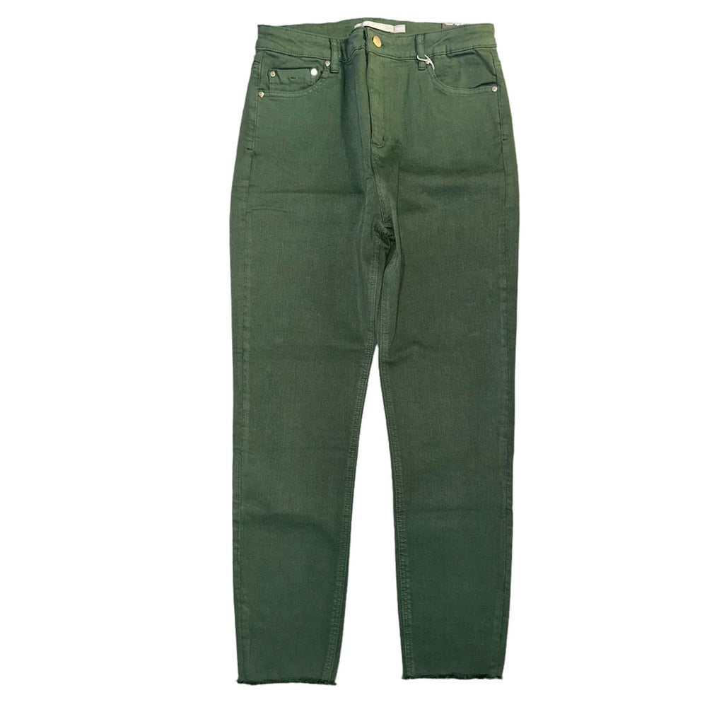 NWT SIZE 10/30 Tractr Green Cropped Ankle Pants High-Rise