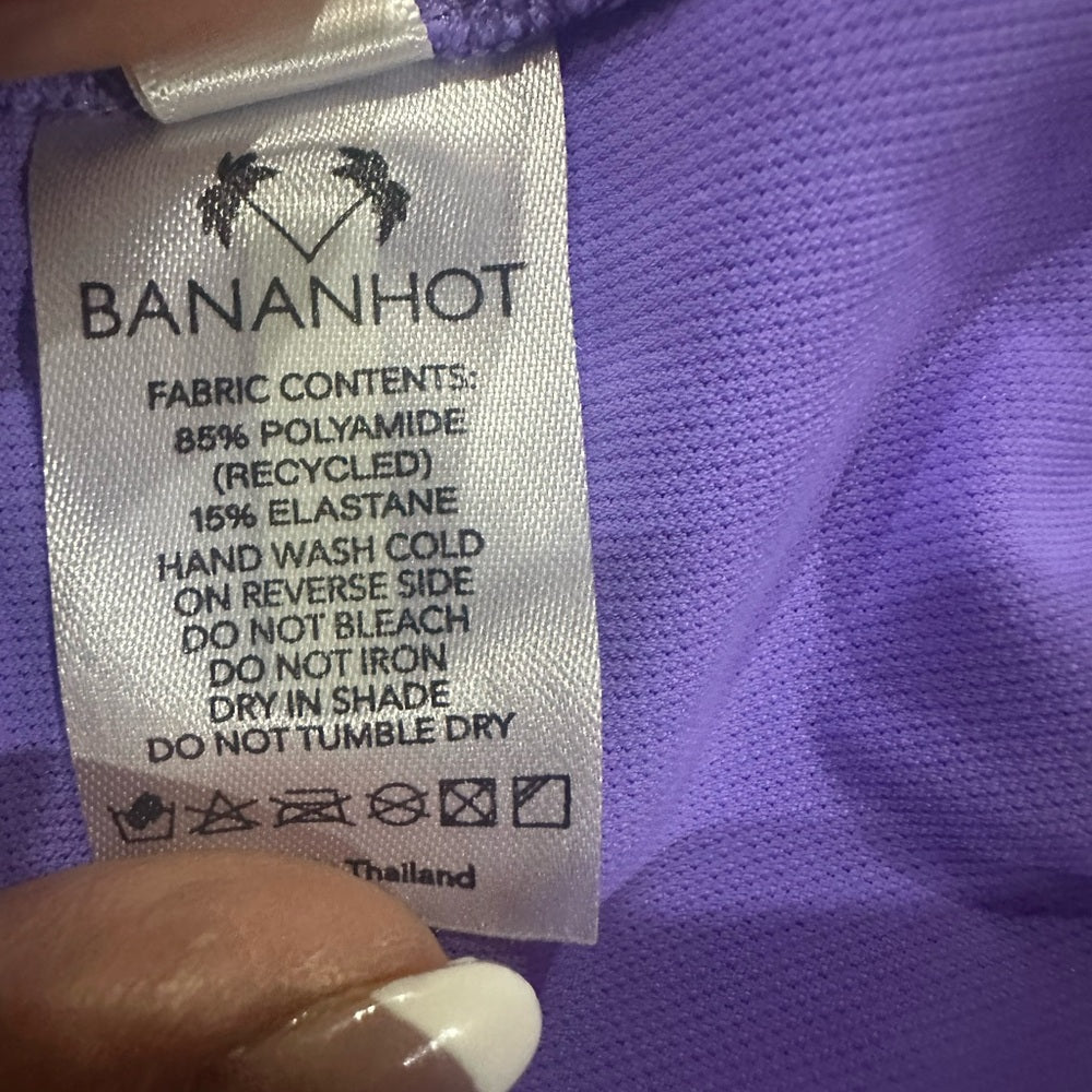 NWOT SIZE S/M Purple Strapless Ruched Crop Top