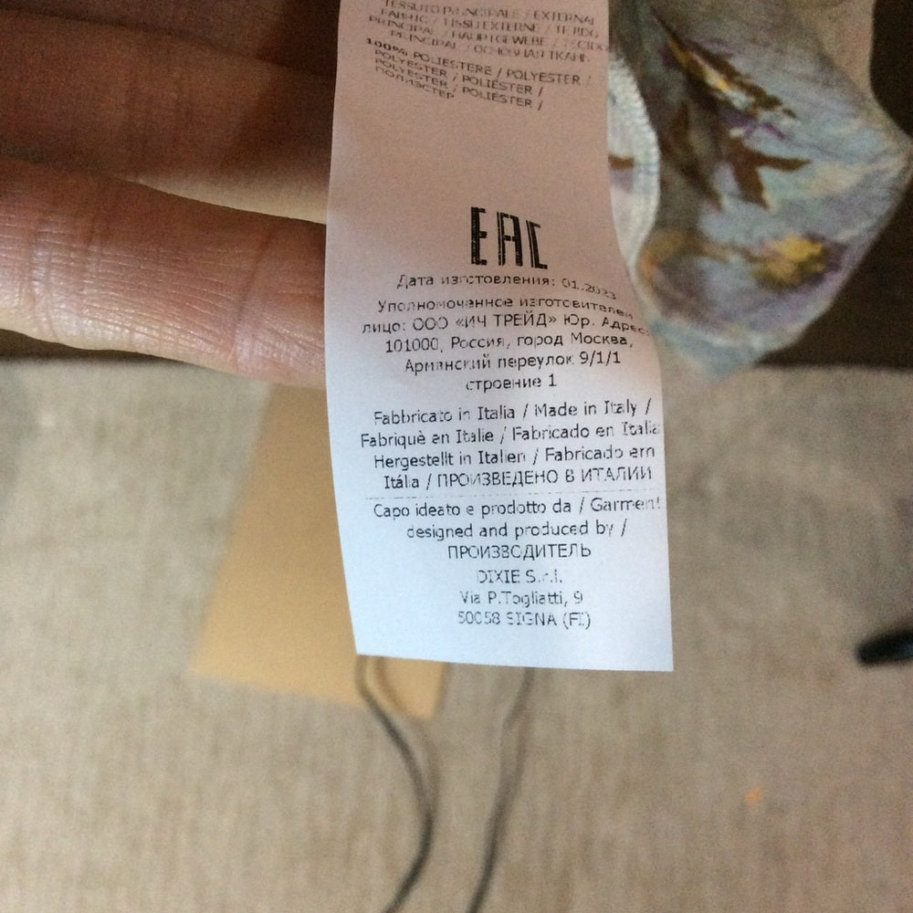 NWT size s Chic Yellow and Purple Tiered Midi Sundress