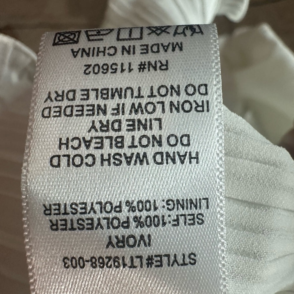 NWOT SIZE L Lush White Asymmetrical Ruffled Tank Top