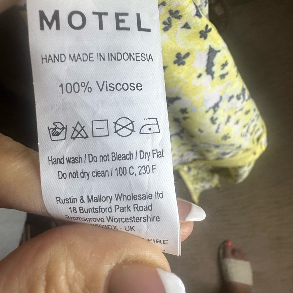 Motel Rocks Yellow Slip Mini Dress Spaghetti Strap