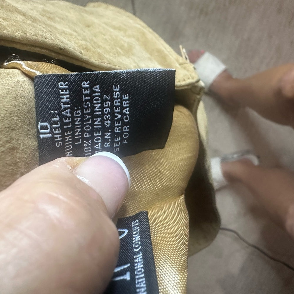 NWT SIZE 10 INC International Concepts Tan Pencil Mini Skirt