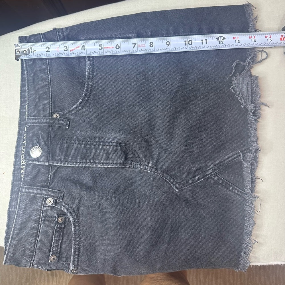 American Eagle Outfitters Black Asymmetrical Mini Skirt