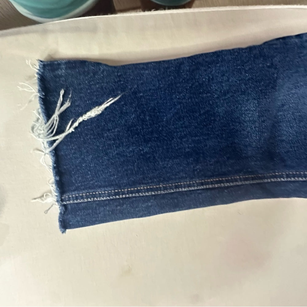 Zara Blue Relaxed Distressed Jeans