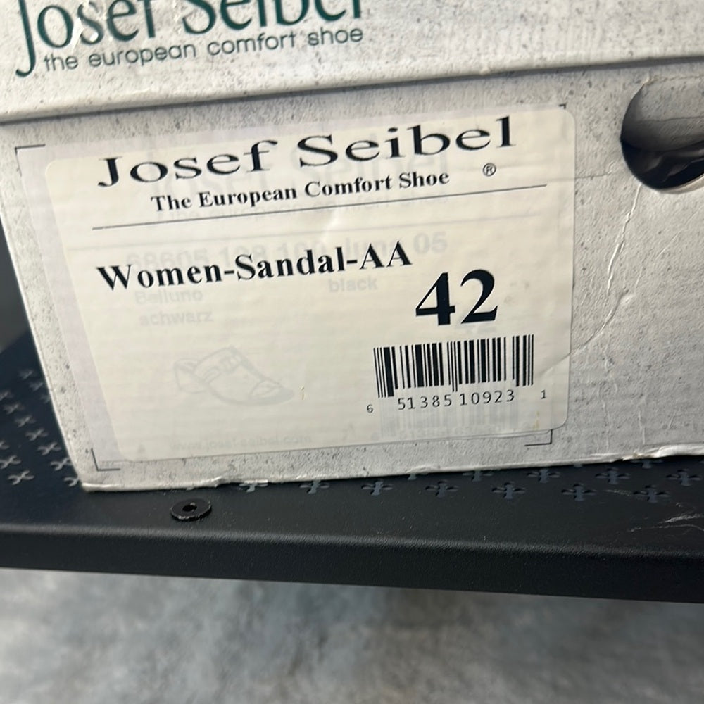 76. NEW SIZE 11-11.5 Josef Seibel Black Leather Clogs for Effortless Style