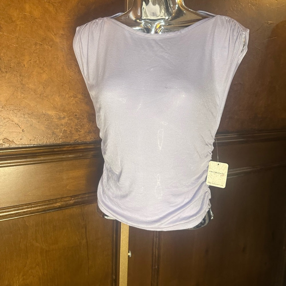 NWT SIZE S Free People Purple Fitted Sleeveless Muscle Tee