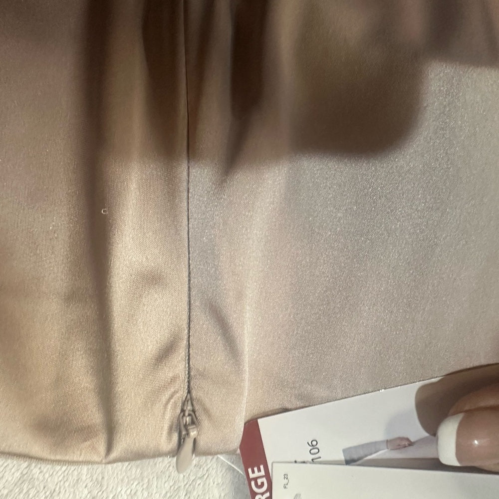 NWT SIZE XL French Connection Tan Midi A-Line Skirt Casual