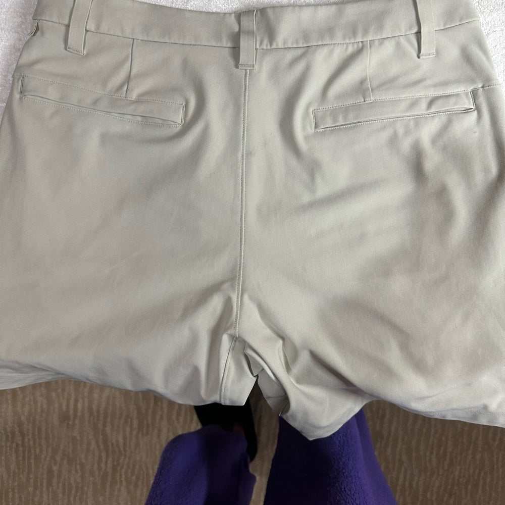 SIZE 30 Lululemon Athletica Tan Flat Front Shorts Versatile Casual Wear
