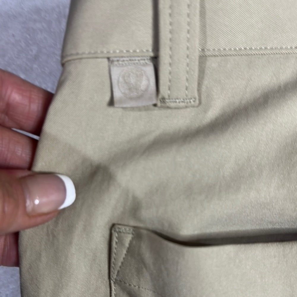 NWOT SIZE 34 Lululemon Athletica Cream Trousers Relaxed Fit