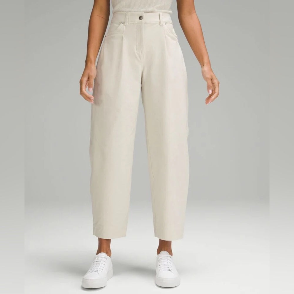 NWOT SIZE 34 Lululemon Athletica Cream Trousers Relaxed Fit