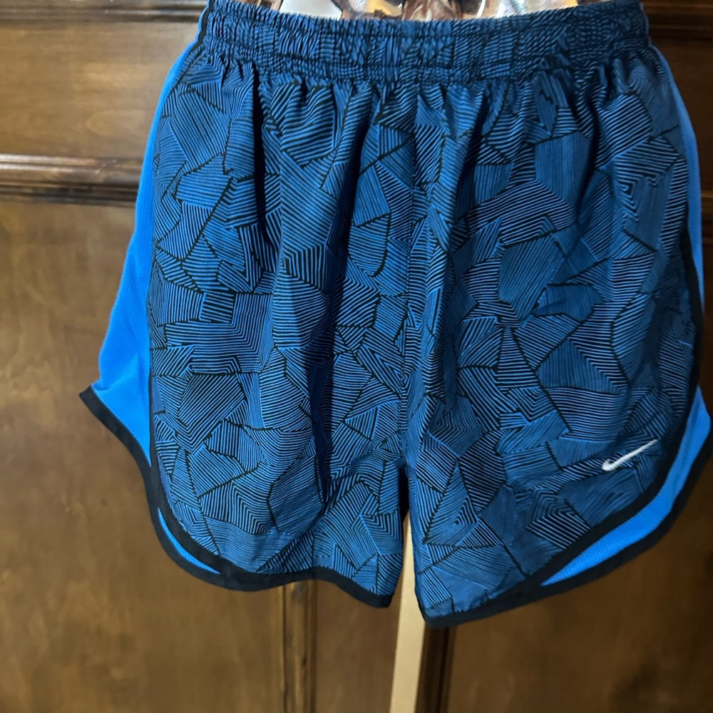 SIZE S Nike Blue Athletic Shorts with Classic Split Hem