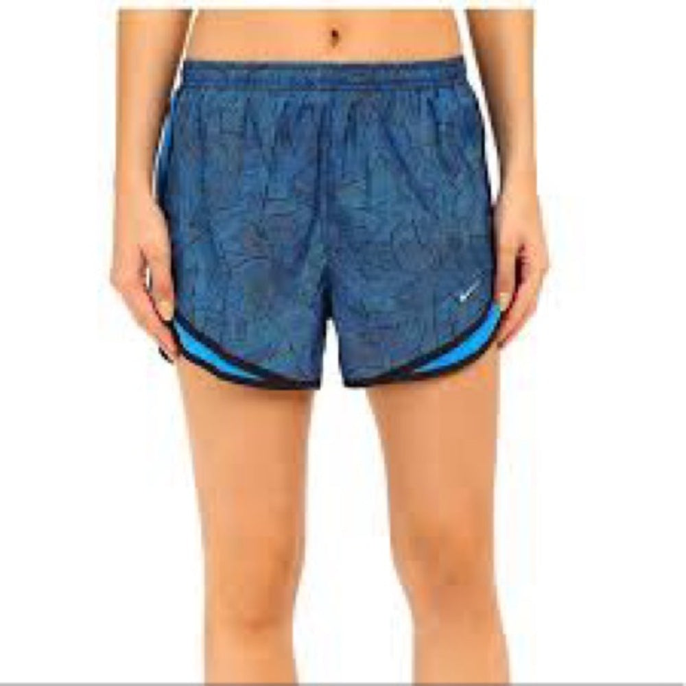 SIZE S Nike Blue Athletic Shorts with Classic Split Hem