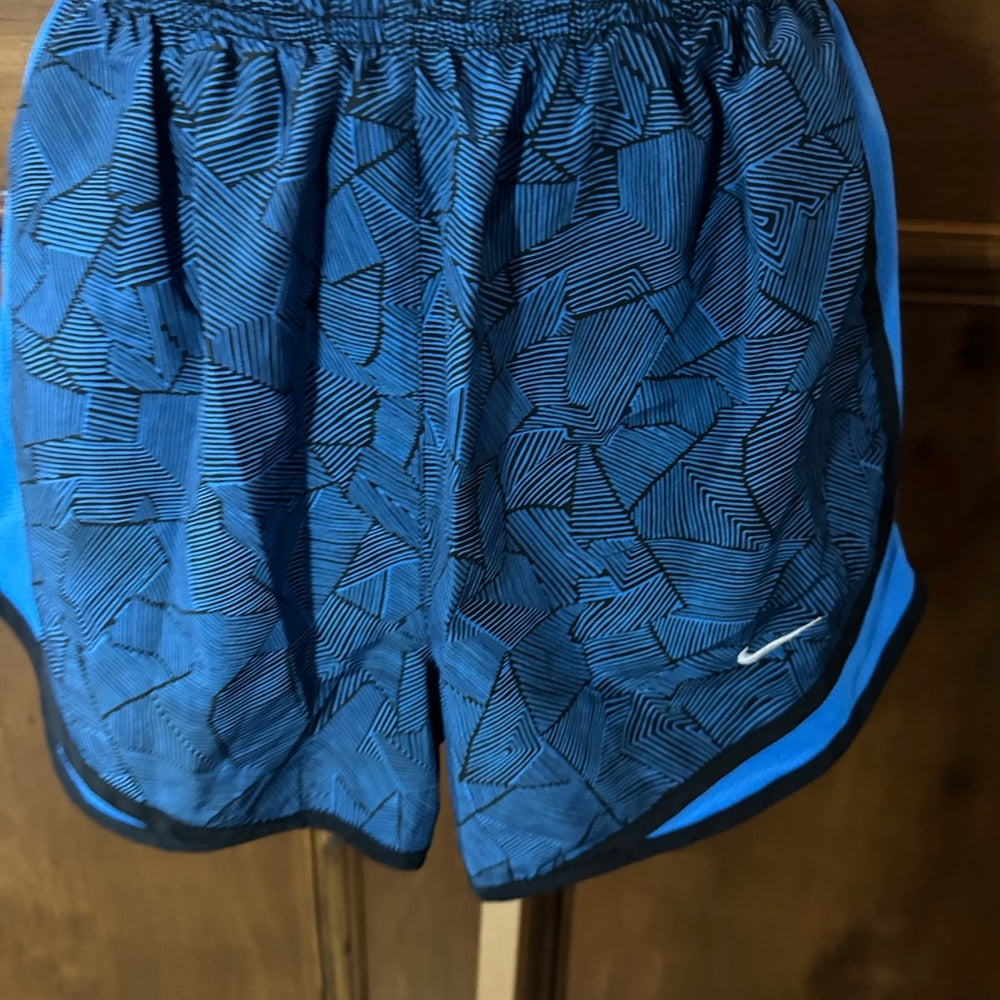 SIZE S Nike Blue Athletic Shorts with Classic Split Hem