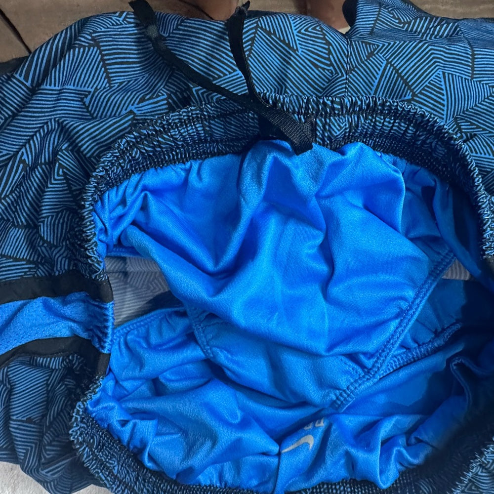 SIZE S Nike Blue Athletic Shorts with Classic Split Hem