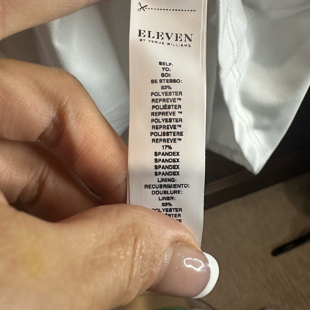 NWT SIZE S EleVen by Venus Williams White Pleated Skater Skorts