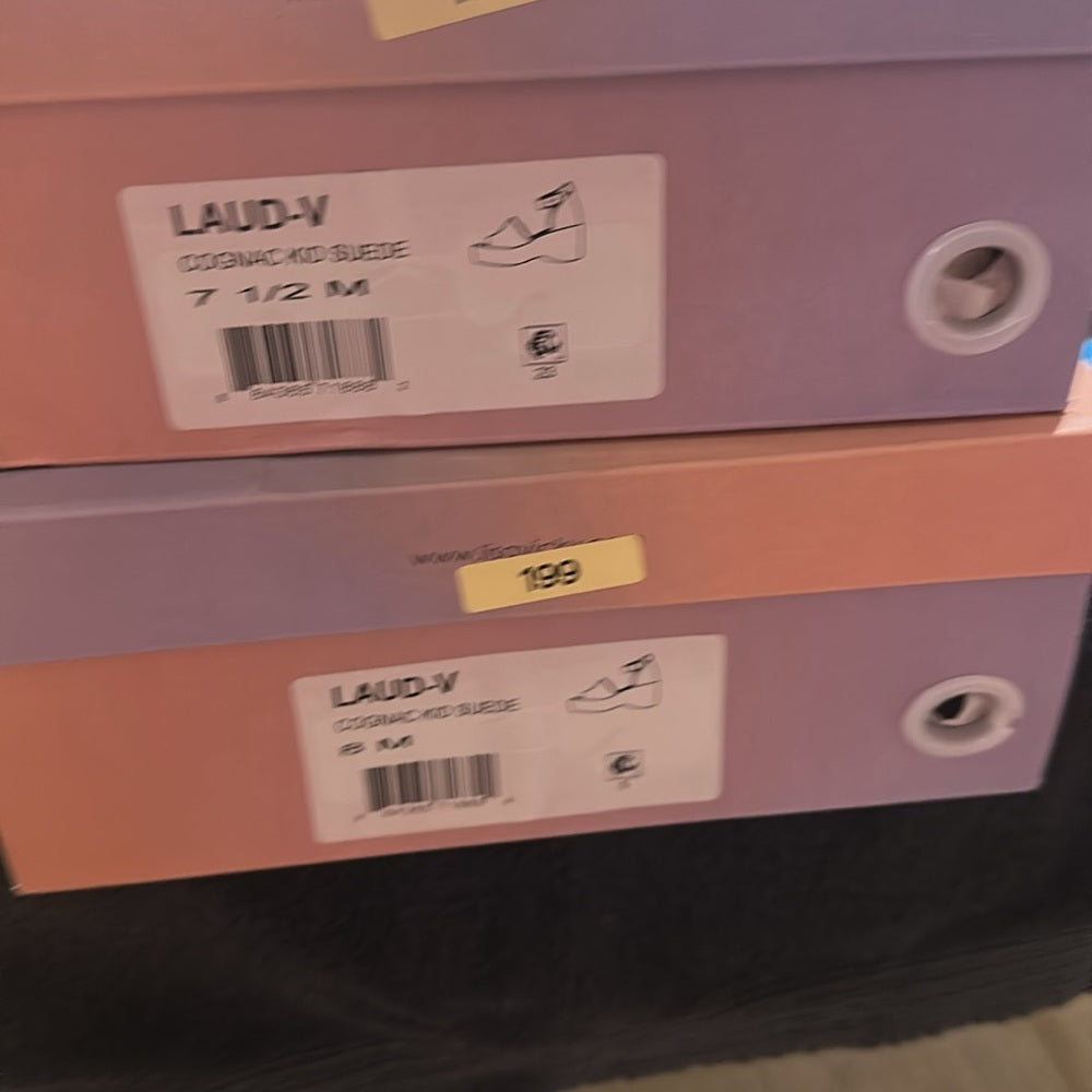 71. 197.198.199.NEW SIZE 7/7.5/8/9.5M Tan Suede Wedge Sandals with Cork Platform