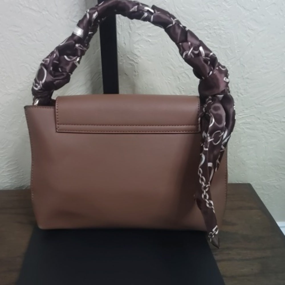 NWT Nicole by Nicole Miller Brown Satchel with Stylish Handle