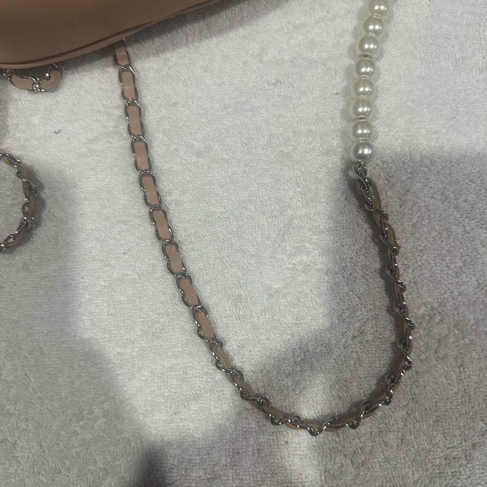 NWT Nicole Miller Crossbody Bag in Brown and Black with Snakeskin Print