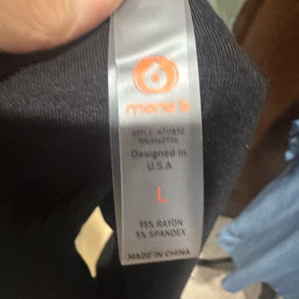 NWT SIZE S/M/L Mono B Classic Black Bandeau