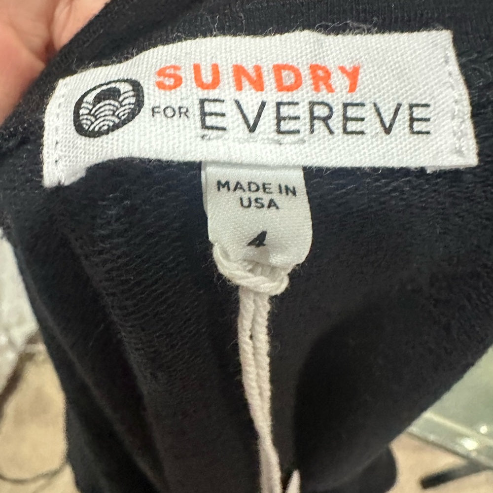 NWT SIZE XL/4 Sundry Black Mini Skirt with Tie