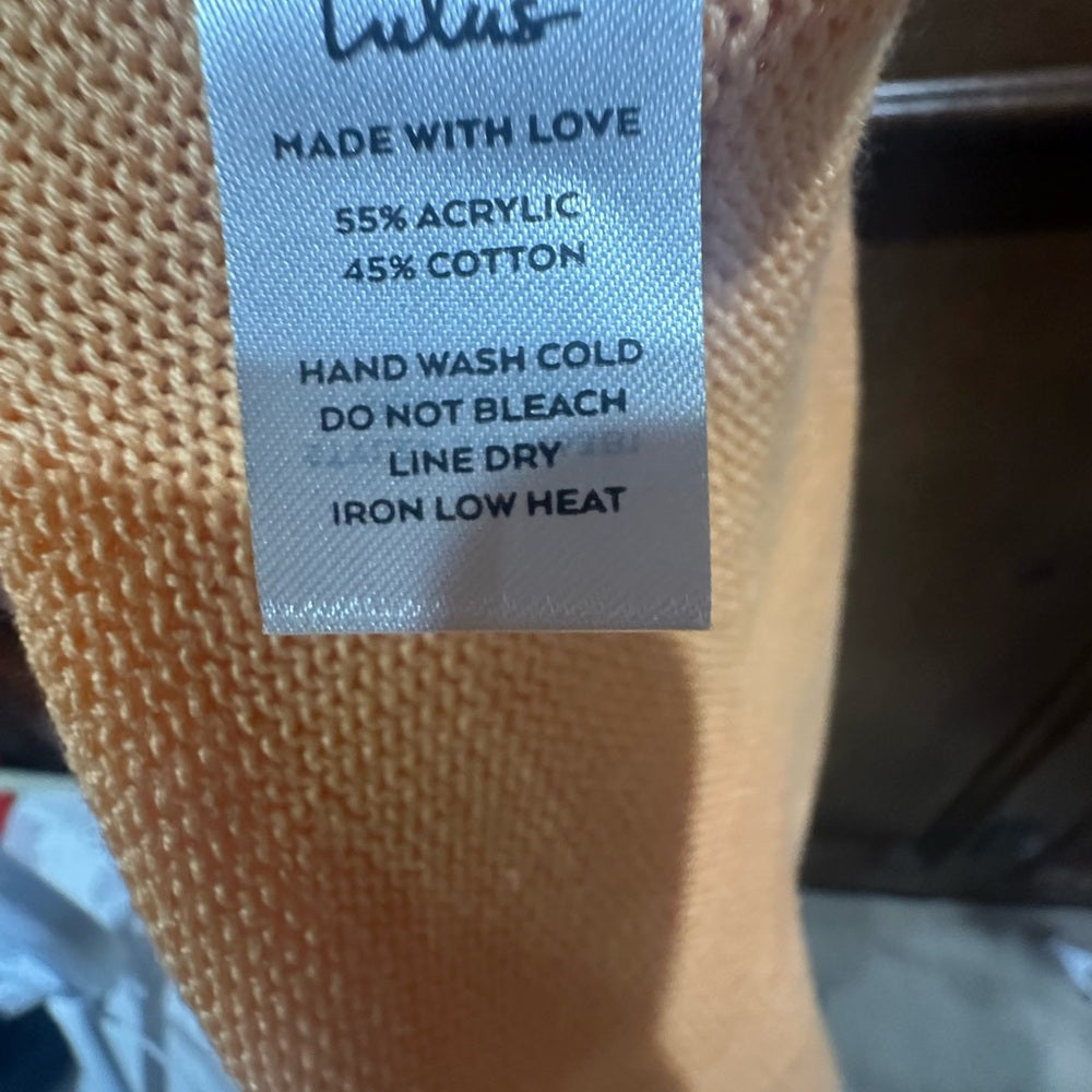 NWT SIZE S Lulu's Apricot Tie-Shoulder Tank Top