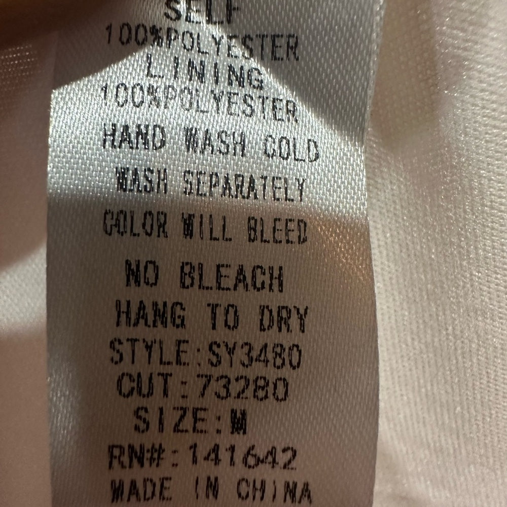 NWT SIZE M She + Sky Elegant Cream Long Sleeve Dress