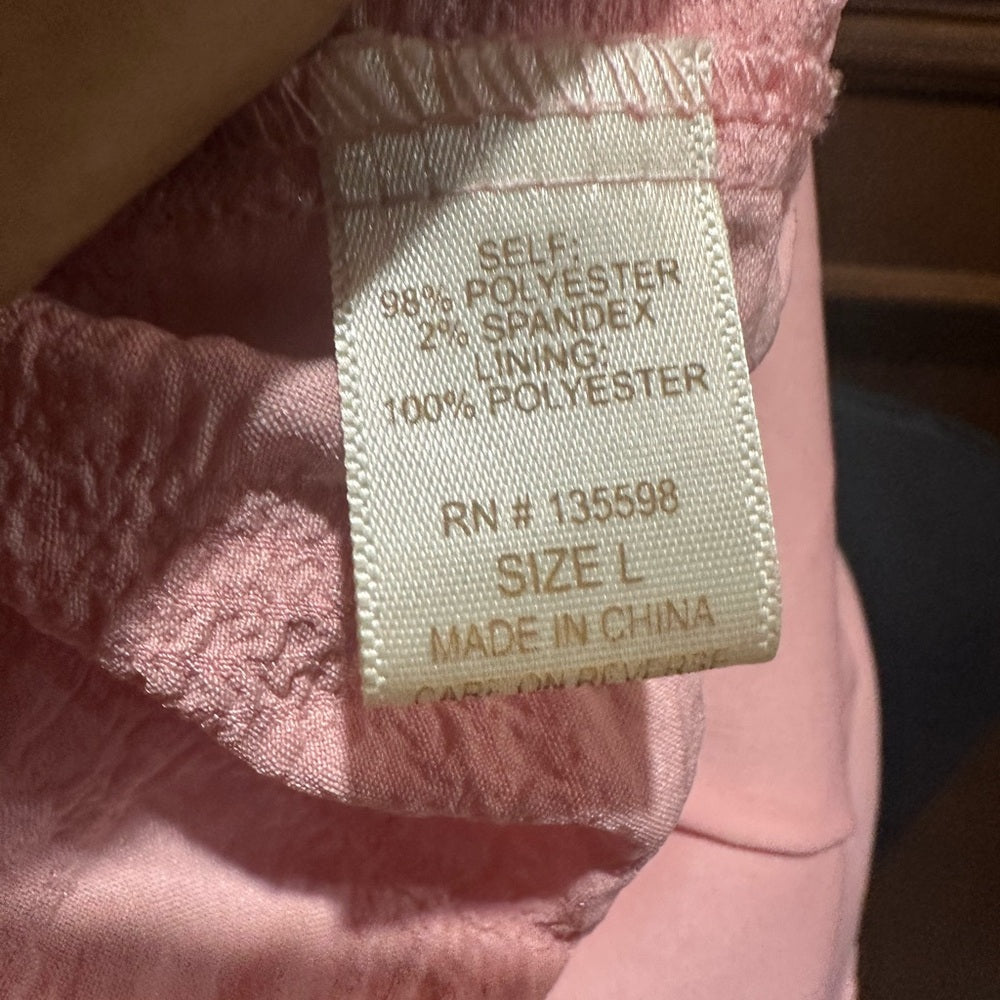 NWOT SIZE L Liberty Love Blush Pink Tiered Mini Dress