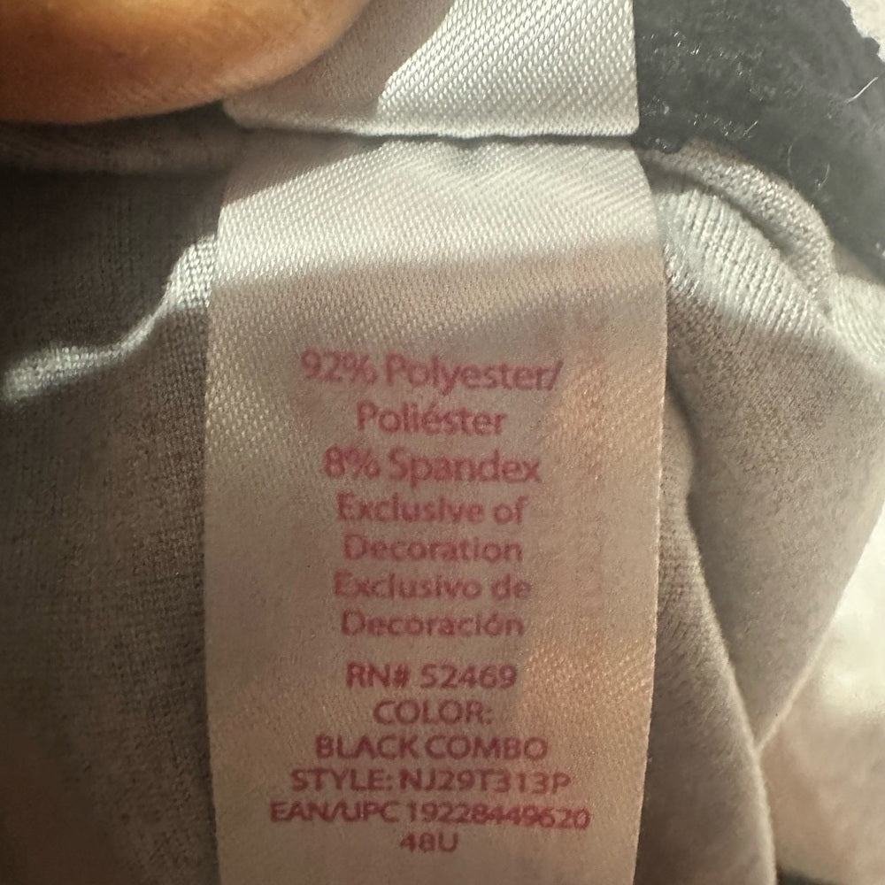 SIZE L No Boundaries Strapless Dress with Black and Pink Floral Design