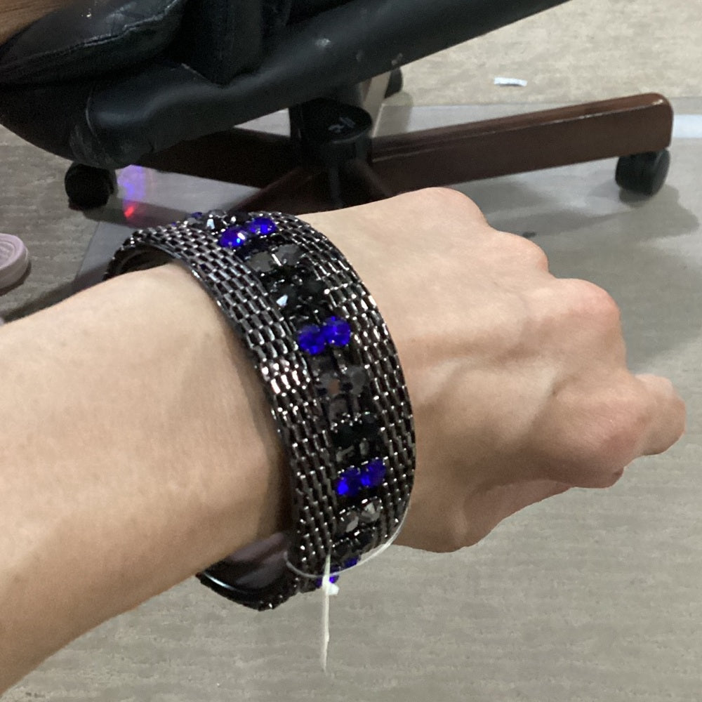 MIA Black Bracelet with Blue Accents