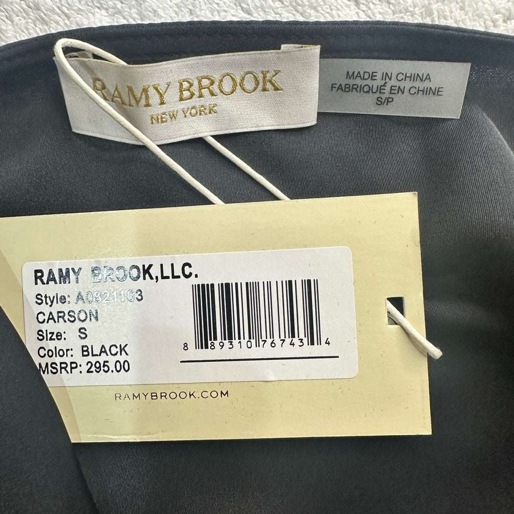 Ramy Brook Black Satin Camisole Top